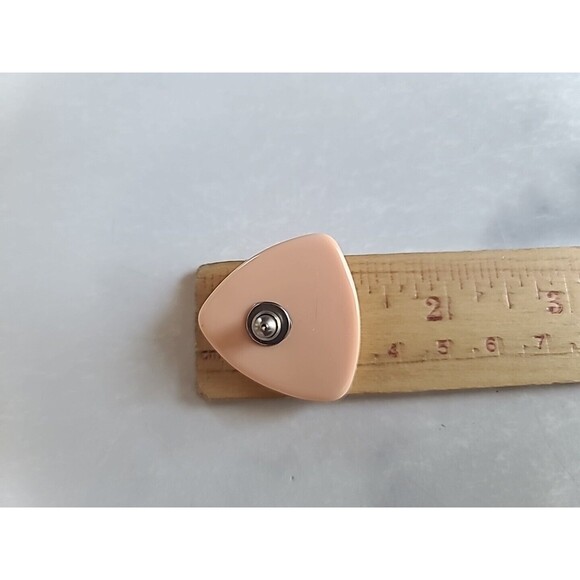 Peach Triangular Plastic Stud Earrings Vintage NOS - Picture 8 of 10